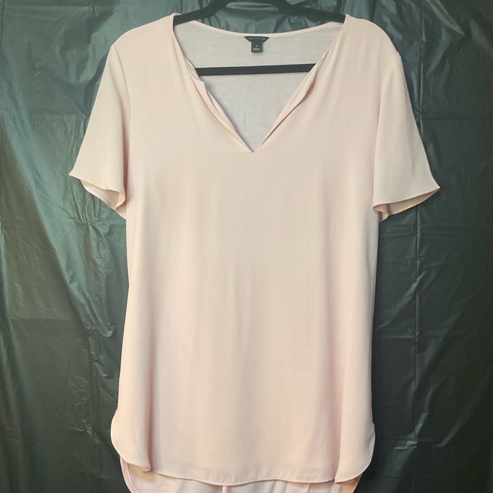 Ann Taylor Pink Rayon/Cotton Top